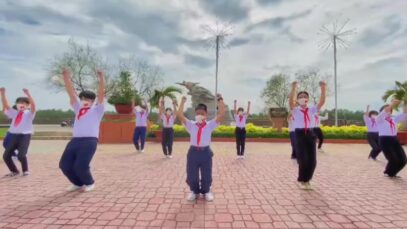 Trường THCS Hoàng Lam, thành phố Bến Tre cùng “Bến Tre – Vượt Qua Nỗi Sợ nCoV”